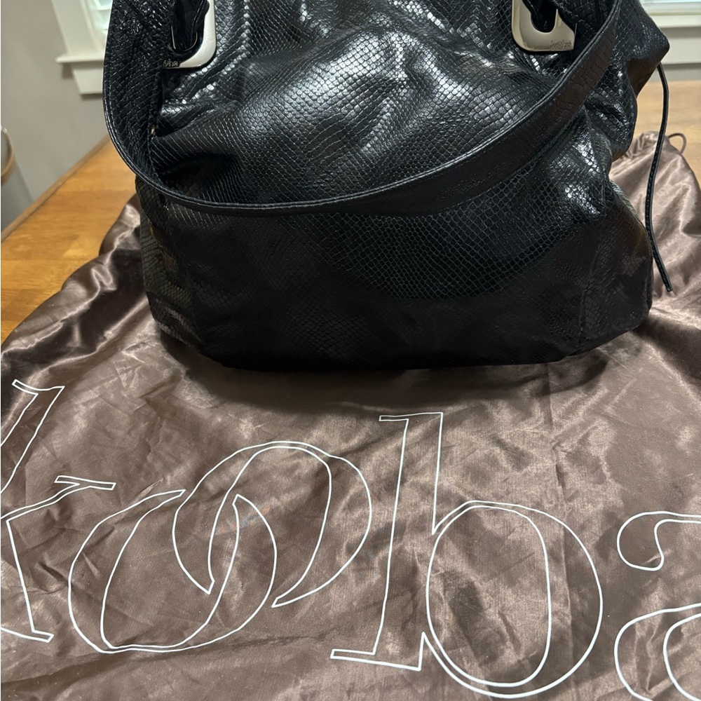 Kooba Black Textured Shoulder Bag